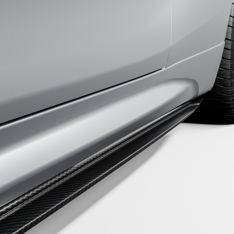 MHC+ BMW F87 M2 GTX Side Skirts In Pre Preg Carbon Fibre