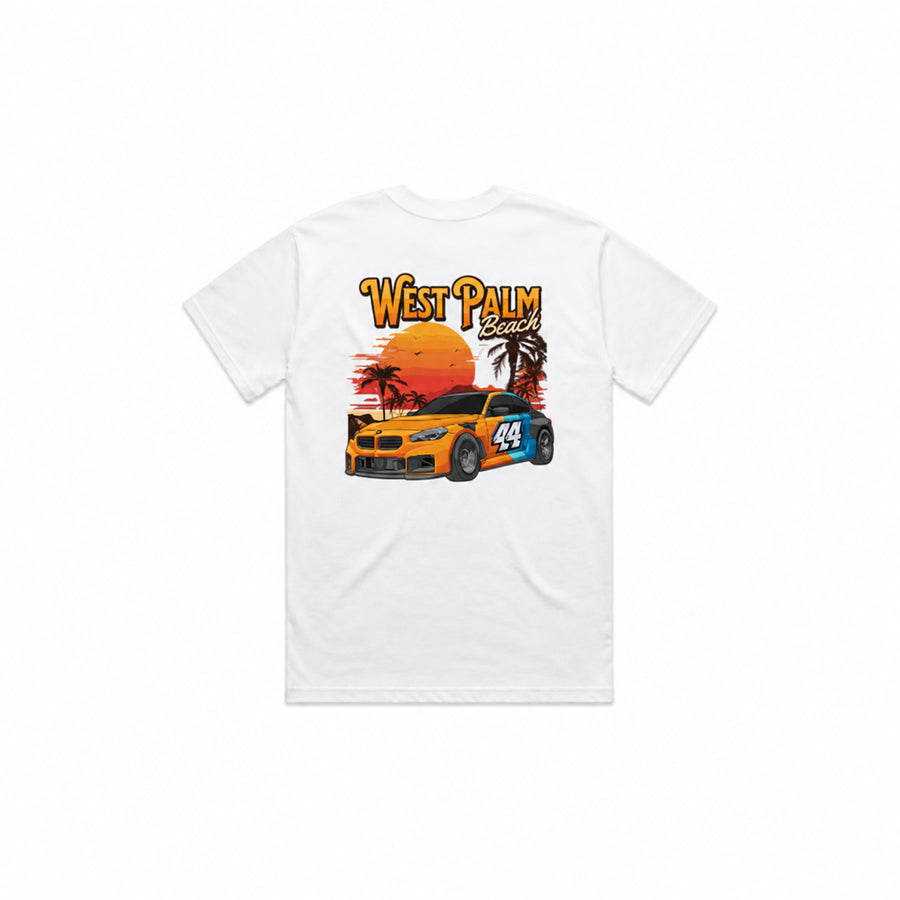 R44 Performance West Palm Beach Tee In White