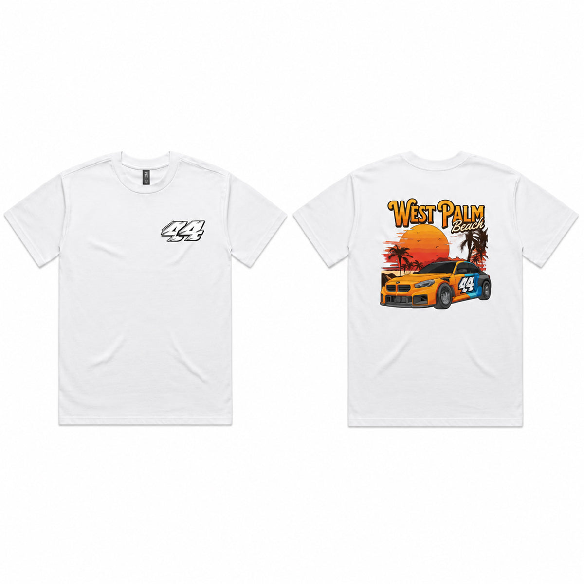 R44 Performance West Palm Beach Tee In White