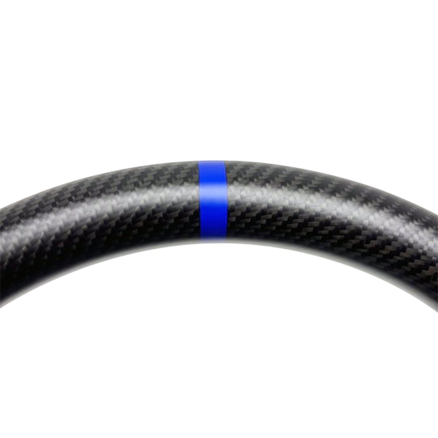 SHFT BMW OEM F Series Matte Carbon Fibre & Perforated Leather Flat Bottom Steering Wheel (w/ Blue 12 0'clock Marker)