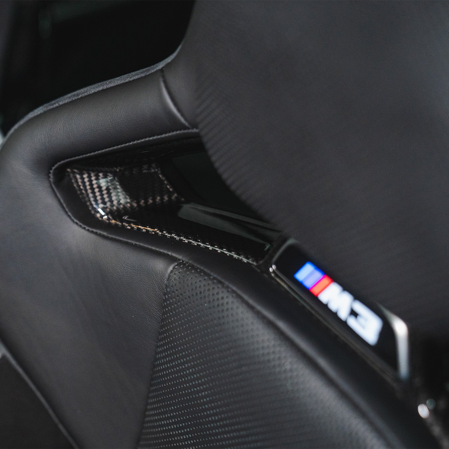 SHFT BMW G80/G81 M3, G82/G83 M4 & G87 M2 Gloss Carbon Fibre Seat Centre Trim Covers