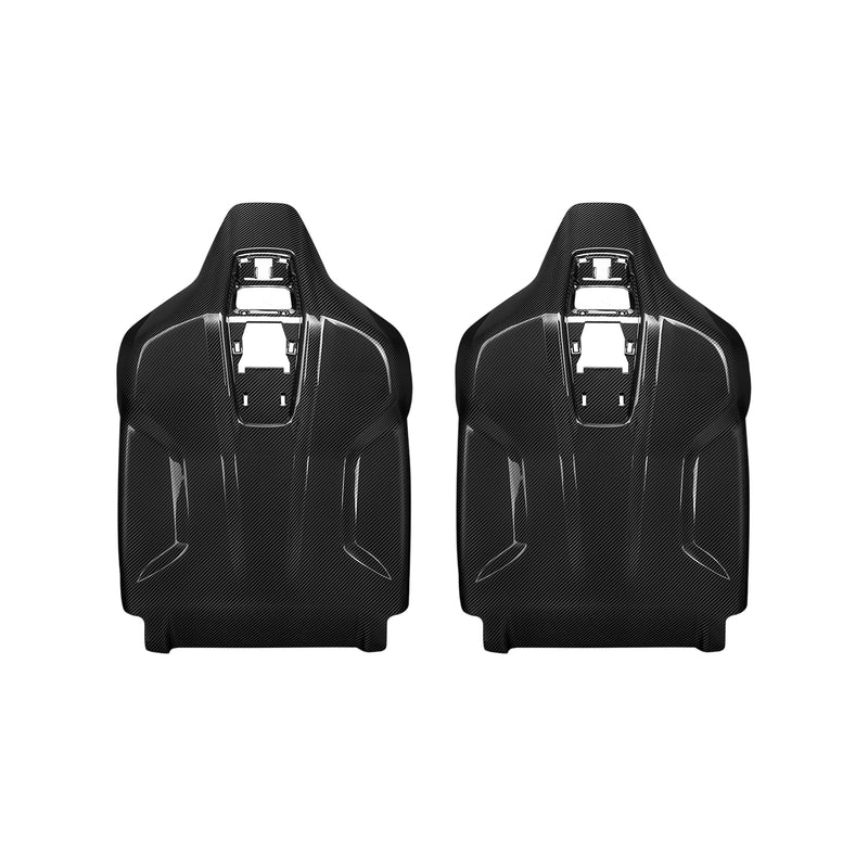 SHFT BMW G90 & G99 M5 Seat Back Covers In Gloss Carbon Fibre
