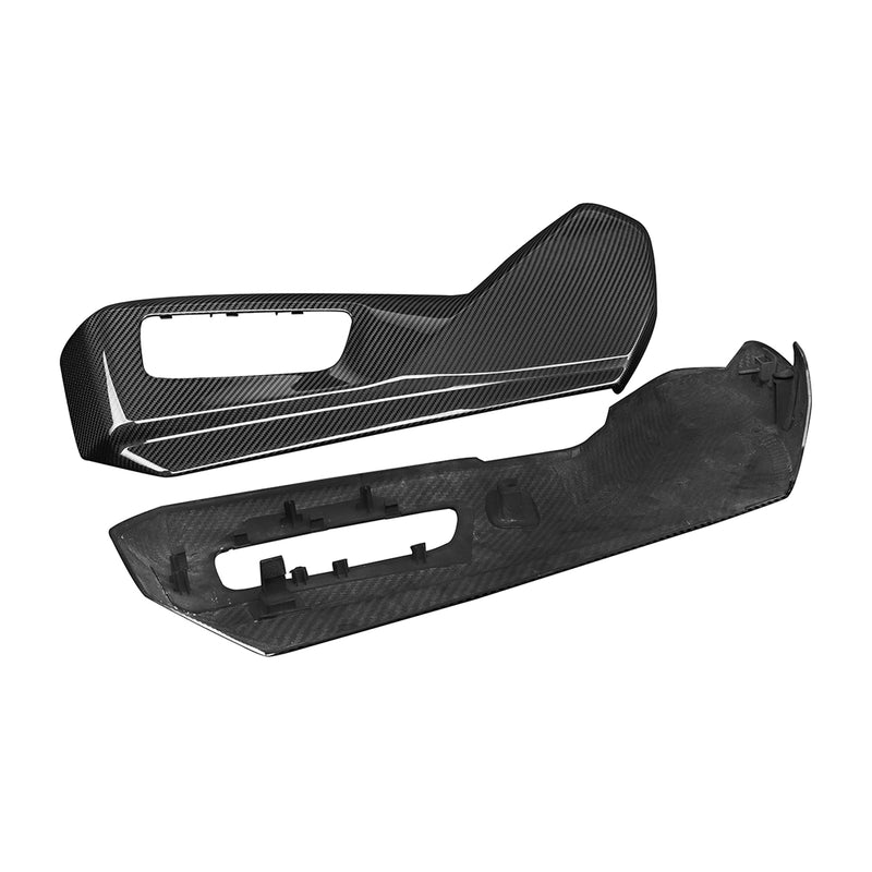SHFT BMW G90 & G99 M5 Seat Base Covers In Gloss Carbon Fibre