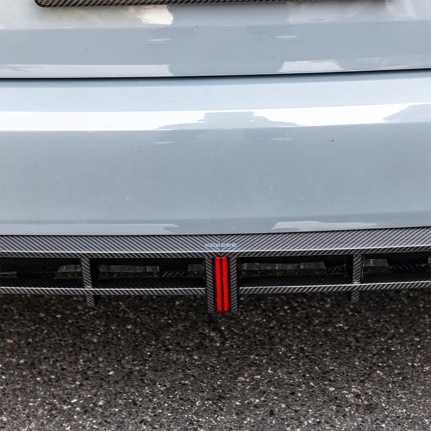 SooQoo BMW F74 2 Series Rear Diffuser In Gloss Carbon Fibre