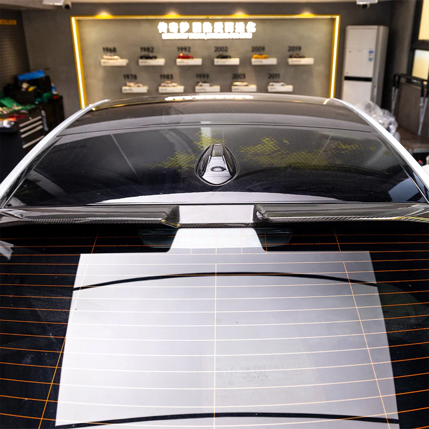 SooQoo BMW F74 2 Series Upper Rear Roof Spoiler In Gloss Carbon Fibre