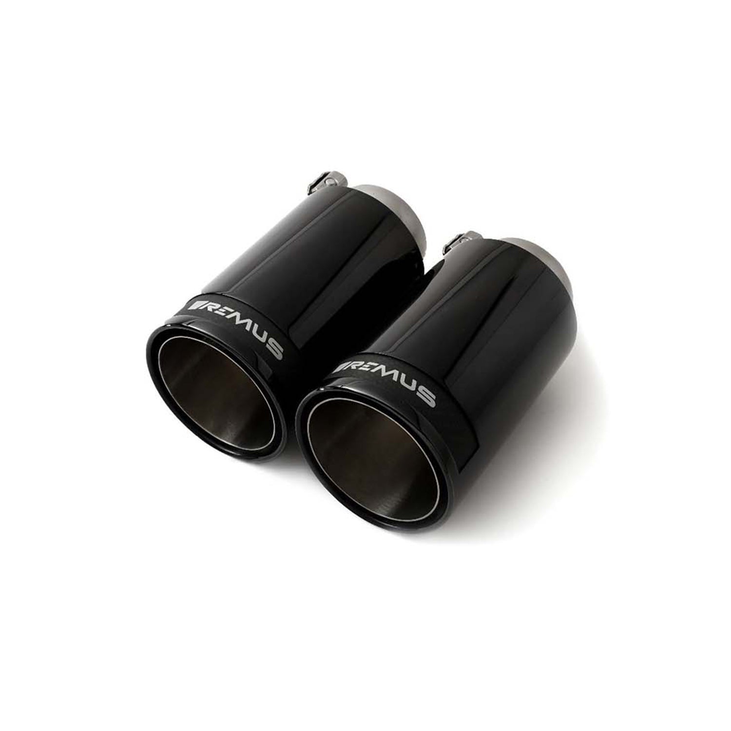 Remus 0046 98CBR Exhaust Tips In Black Chrome & Carbon Fibre Set of 4