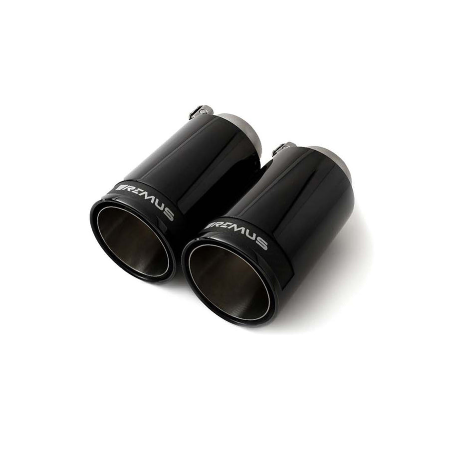 Remus 0046 98CBR Exhaust Tips In Black Chrome & Carbon Fibre Set of 4