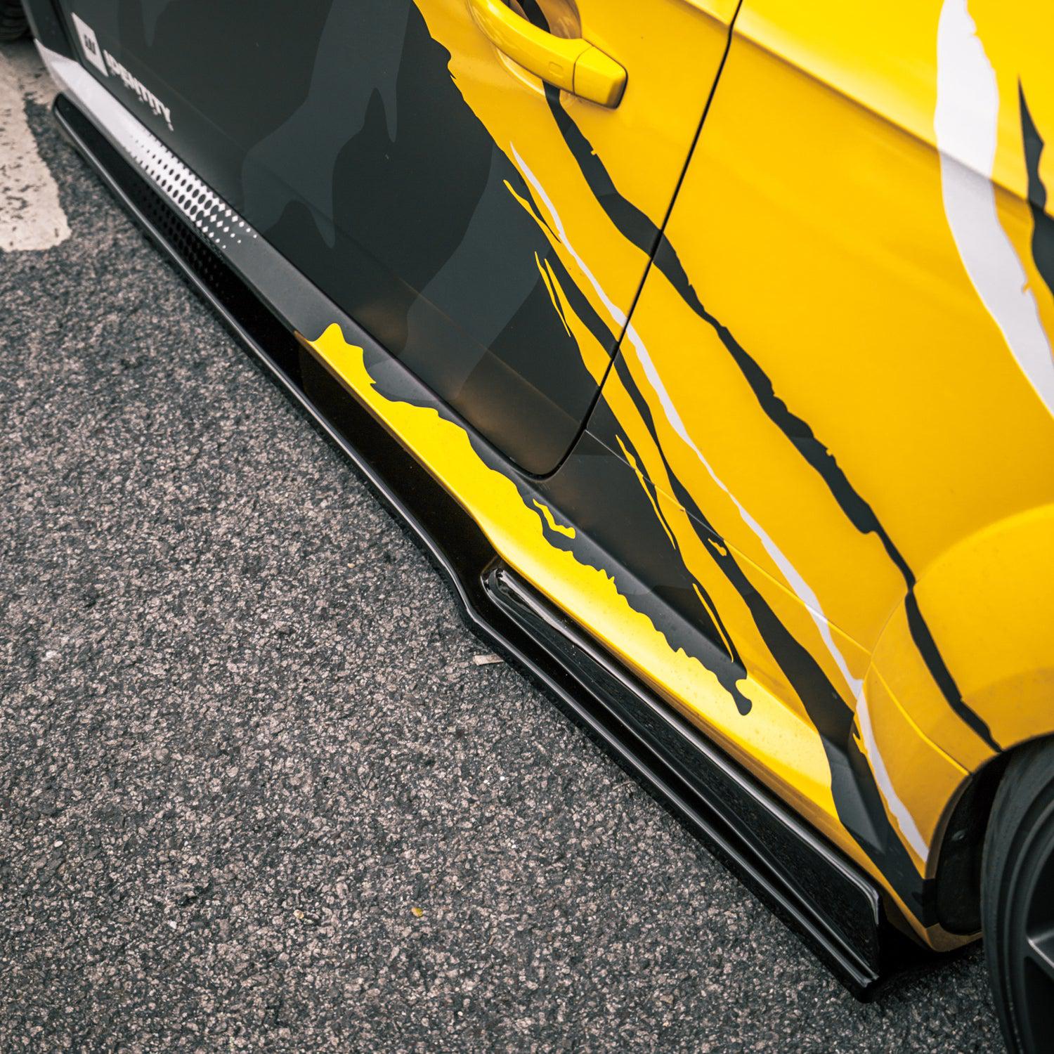 Audi MK3 TT Aggressive Side Skirts in Matte Black-R44 Performance