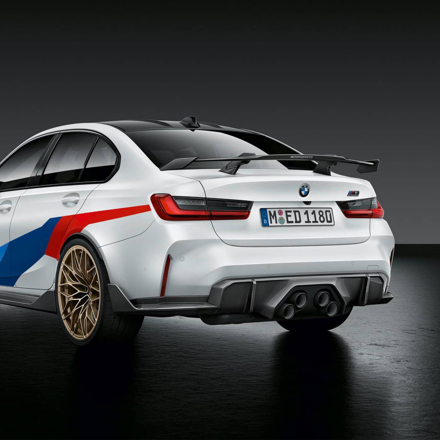BMW Genuine M Performance G80 M3 G82 M4 Trio Exhaust Diffuser in Prepreg Carbon Fibre-R44 Performance