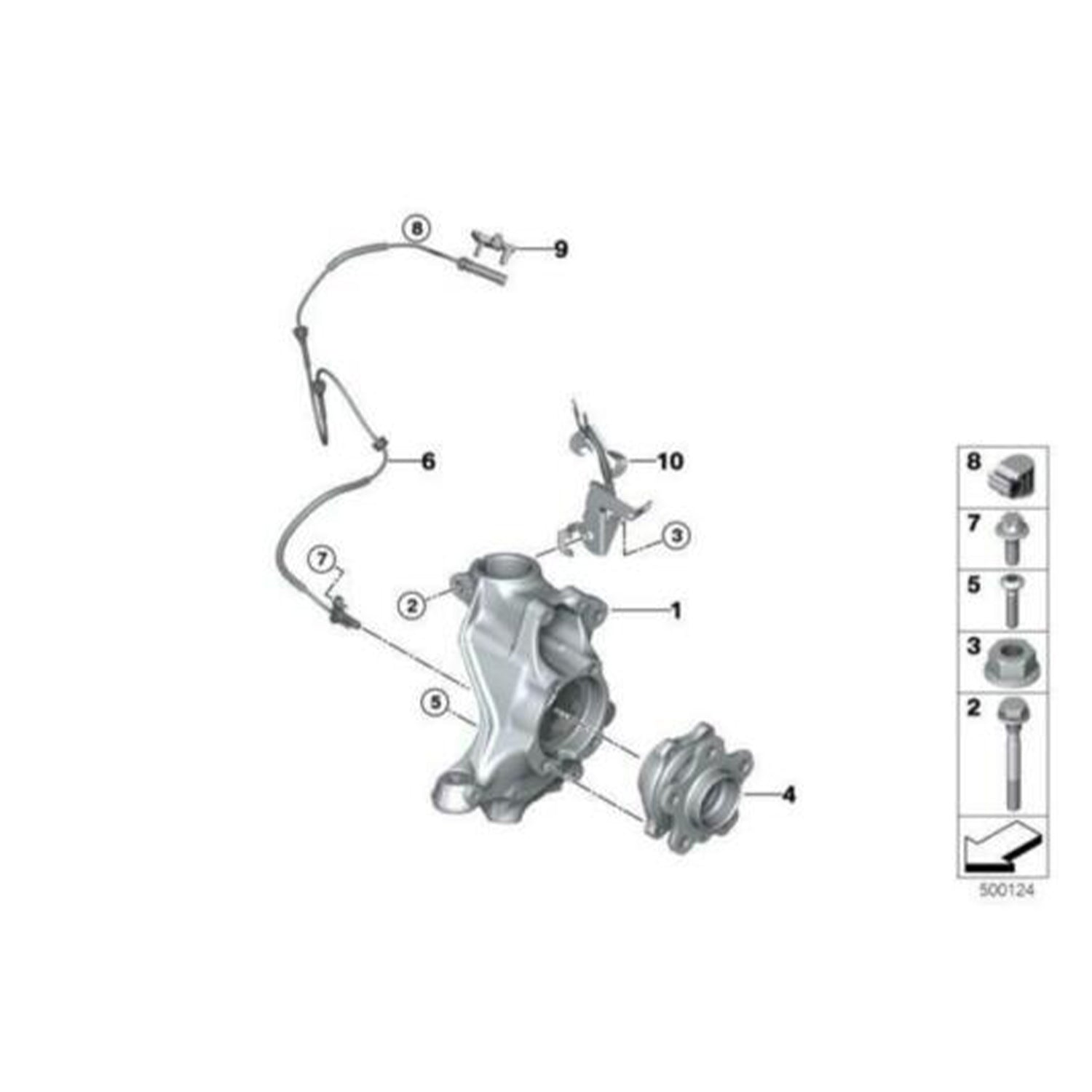 Genuine BMW G Series Wheel Speed Sensor 34521544002