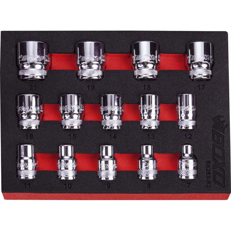 BOXO 15Pc 3/8" MULTIfix Spline Socket Set