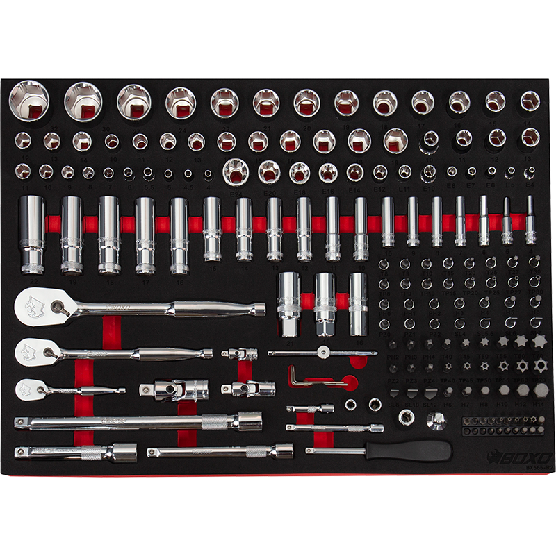 BOXO 171Pc 1/4", 3/8"& 1/2" Master Socket Set