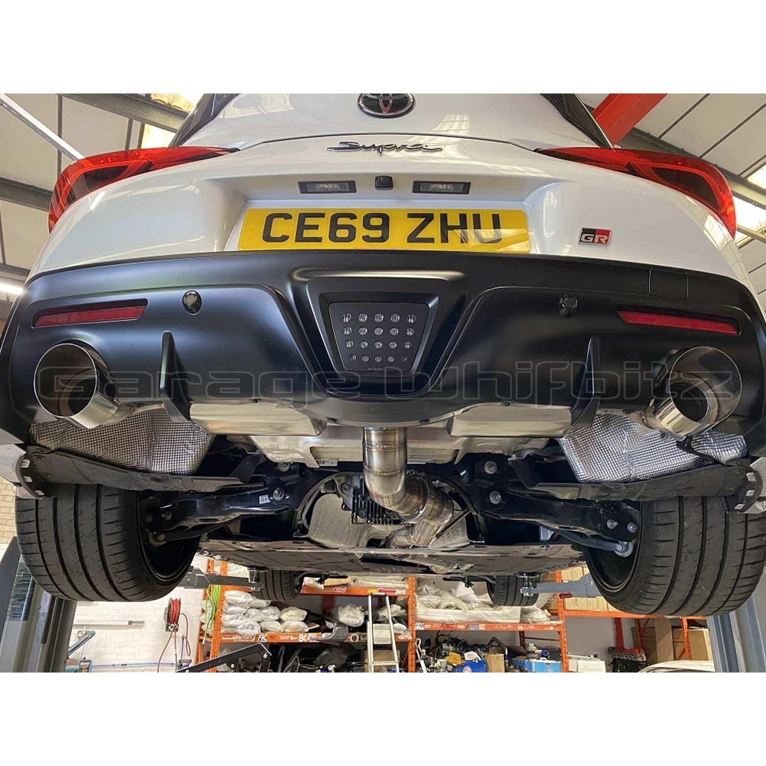 Garage Whifbitz Toyota Supra 3.5" Stainless Steel Exhaust (A90)-R44 Performance