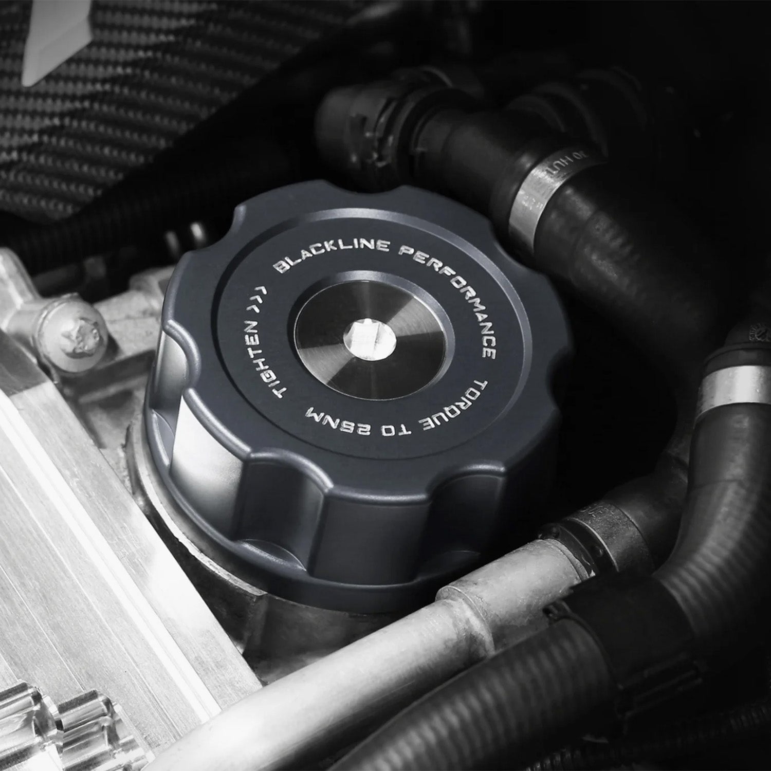 GoldenWrench BMW F Series BLACKLINE Grey Oil Filter Housing Cap For BMW F80, F82, F87 S55 and N55 Engine