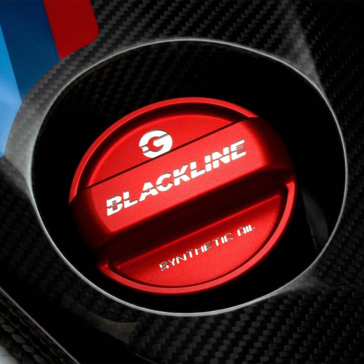 GoldenWrench BMW BLACKLINE Red Oil Cap Cover For F80 M3, F82 M4, F87 M2 and F10 M5