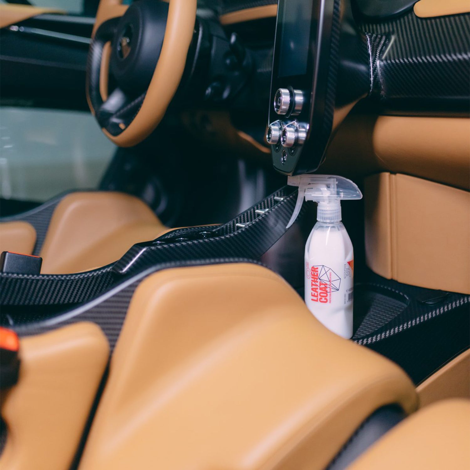 Gyeon Q2 Leather Coat Leather Protection On McLaren Interior - Available At R44 Detailing