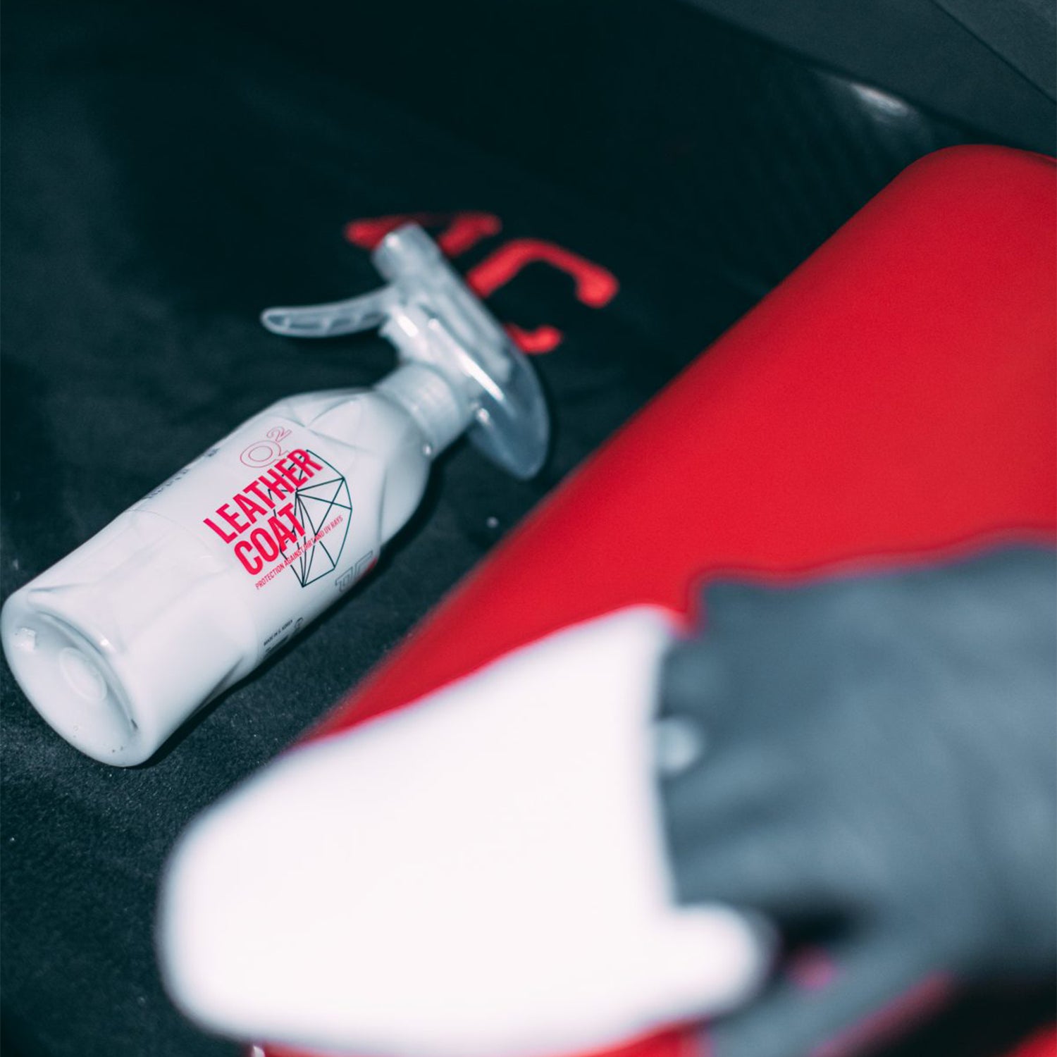 Gyeon Q2 Leather Coat Leather Protection Being Applied - Available At R44 Detailing