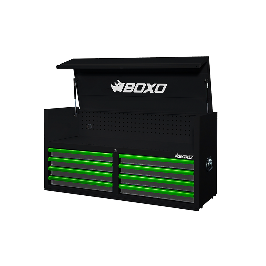 BOXO 53" 8 Drawer Top Box with Drawer Trim Pack - Black Body & Trim Colour Options