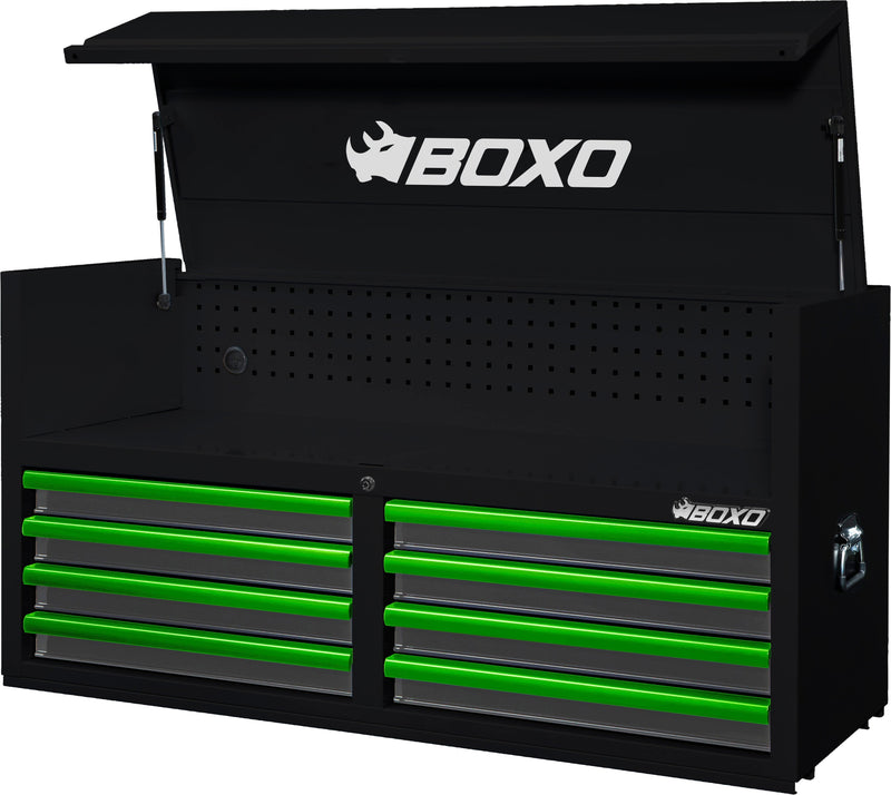 BOXO 53" 8 Drawer Top Box with Drawer Trim Pack - Black Body & Trim Colour Options