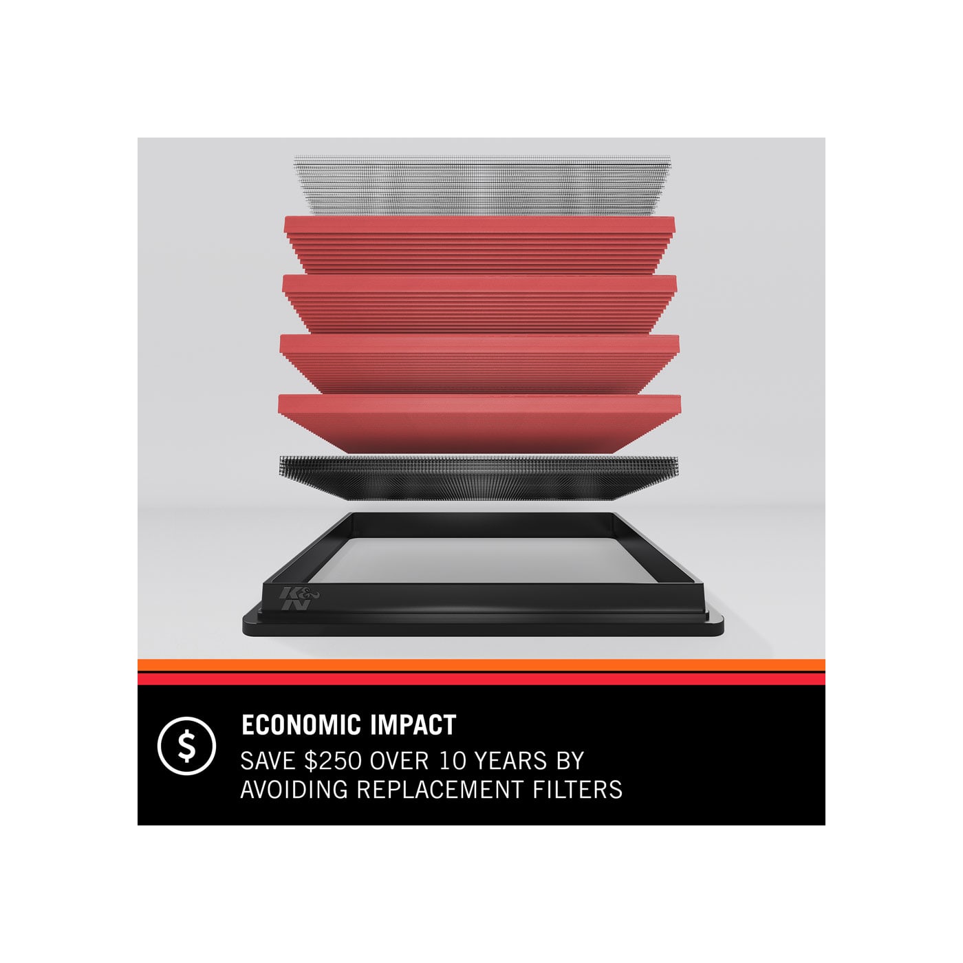 K&N BMW Z4/Toyota Supra B58 Drop In Panel Air Filter Element (G29/A90)-R44 Performance