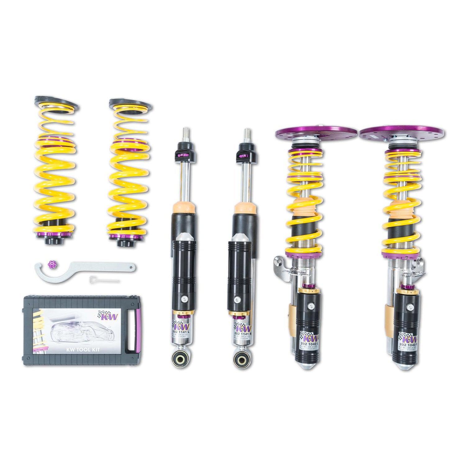 KW BMW M2 Clubsport V4 Coilover Kit (F87) with 3-Way Adjustment-R44 Performance