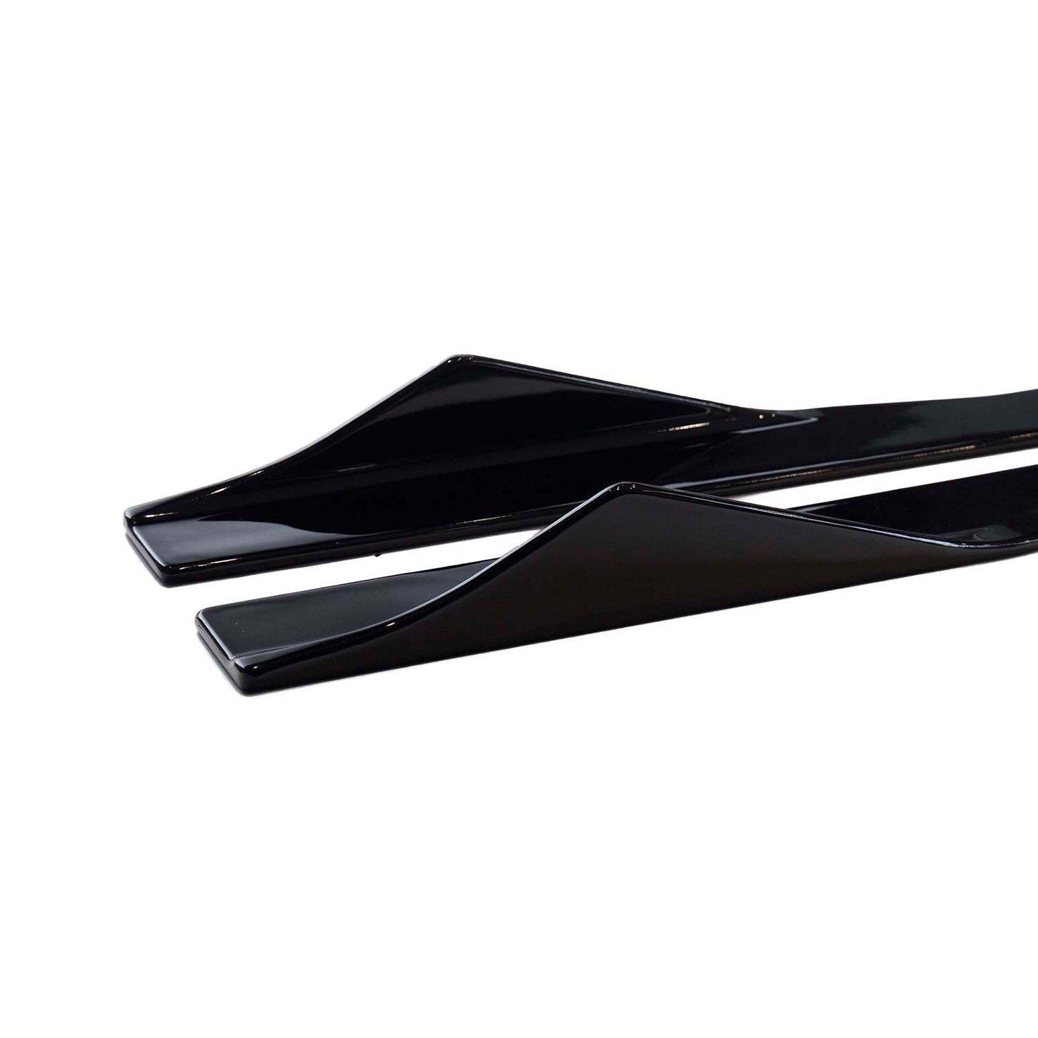 MHC Black BMW 8 Series Aggressive Style Side Skirts In Gloss Black (G14/G15/G16)-R44 Performance