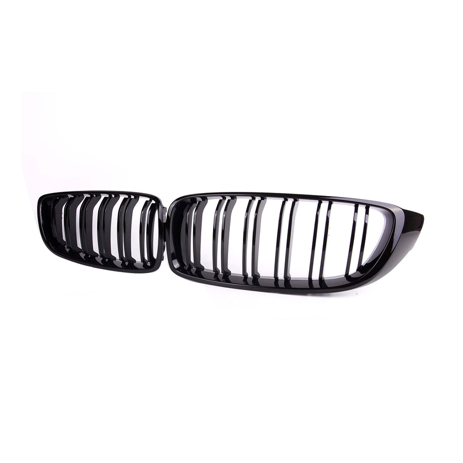 MHC Black BMW M3/M4 Double Slat Front Grilles In Gloss Black (F32/F33/F80/F82/F83) - R44 Performance