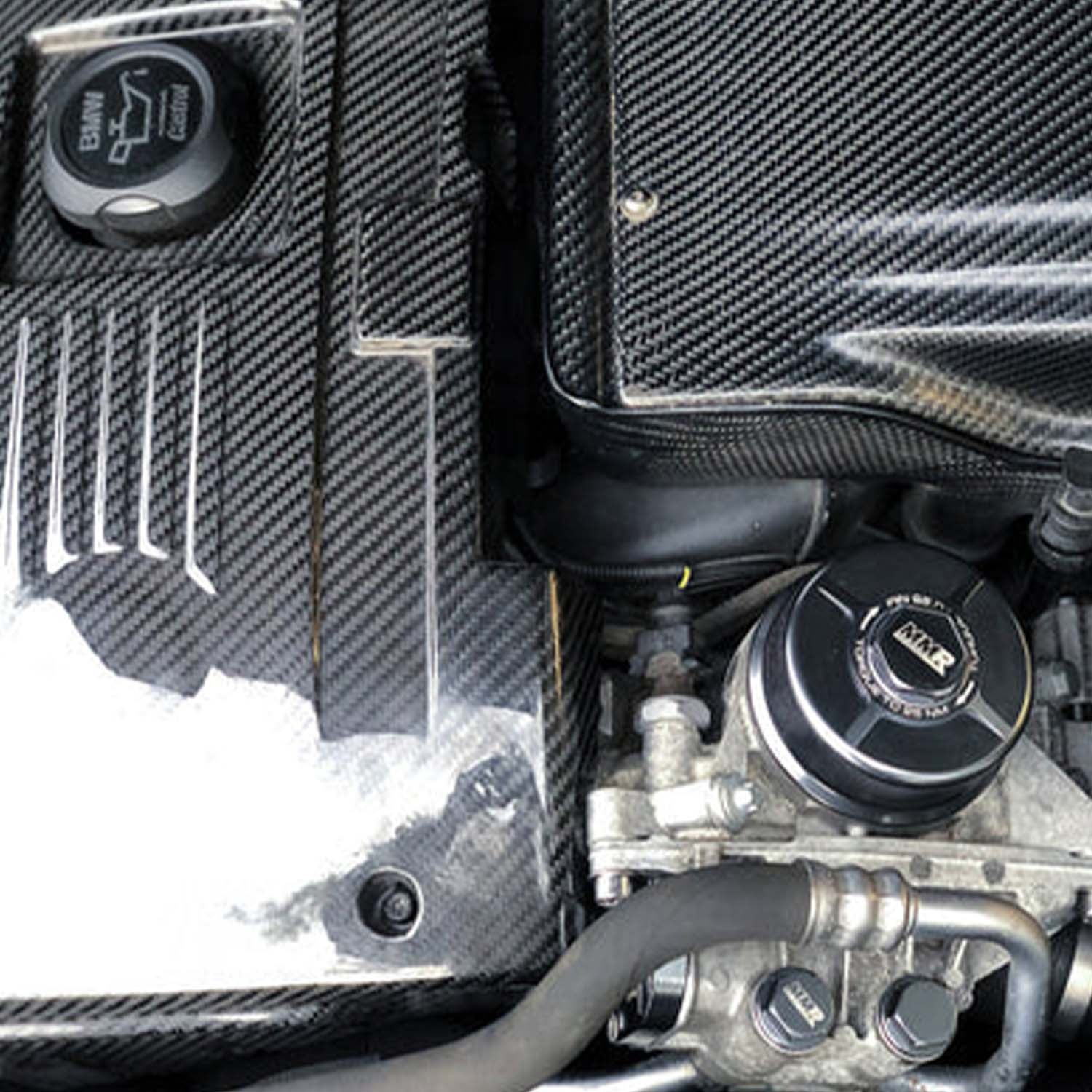 MMR BMW Oil Thermostat Lid And Caps Black - N54/N55/S55-R44 Performance