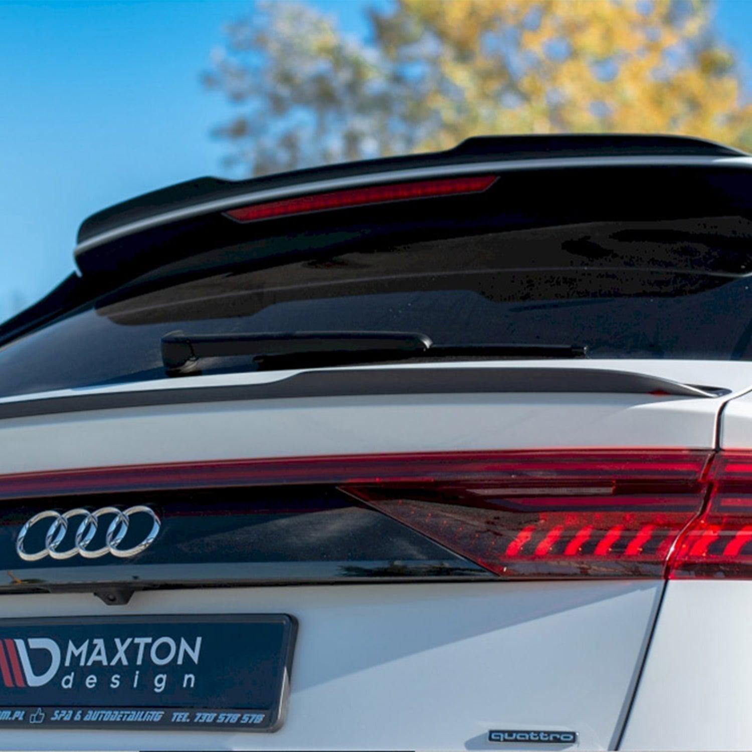 Maxton Audi Q8 S Line Rear Spoiler Set V2 In Gloss Black (Mk1 2018+)-R44 Performance