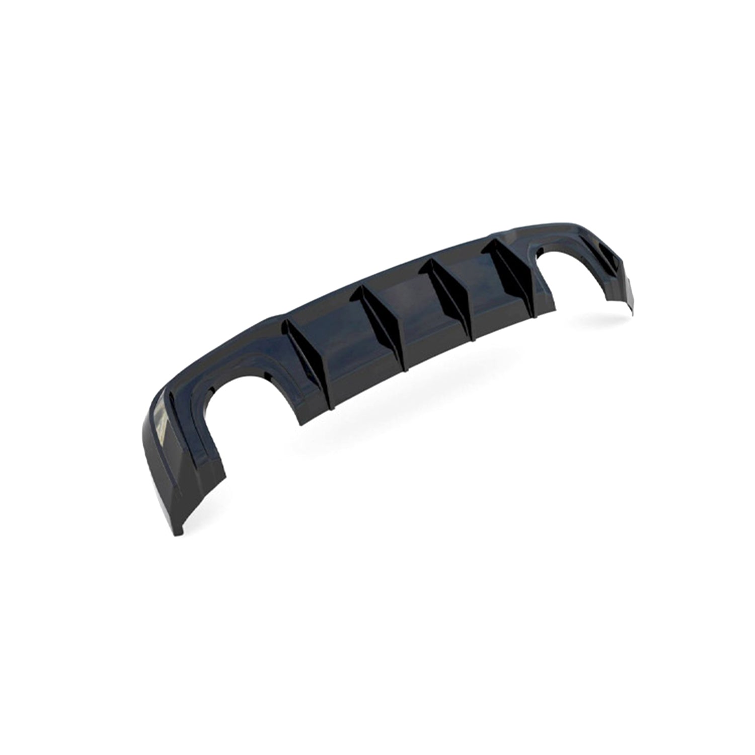 Maxton Design Audi RS3 8V Facelift V2 Gloss Black Aggressive Rear Diffuser On White Background