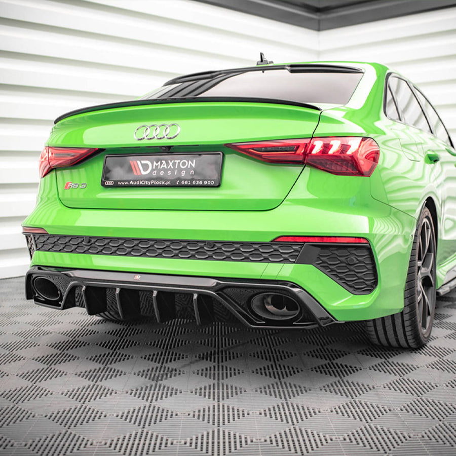 Maxton Design Audi 8Y RS3 Aggressive Rear Diffuser In Gloss Black