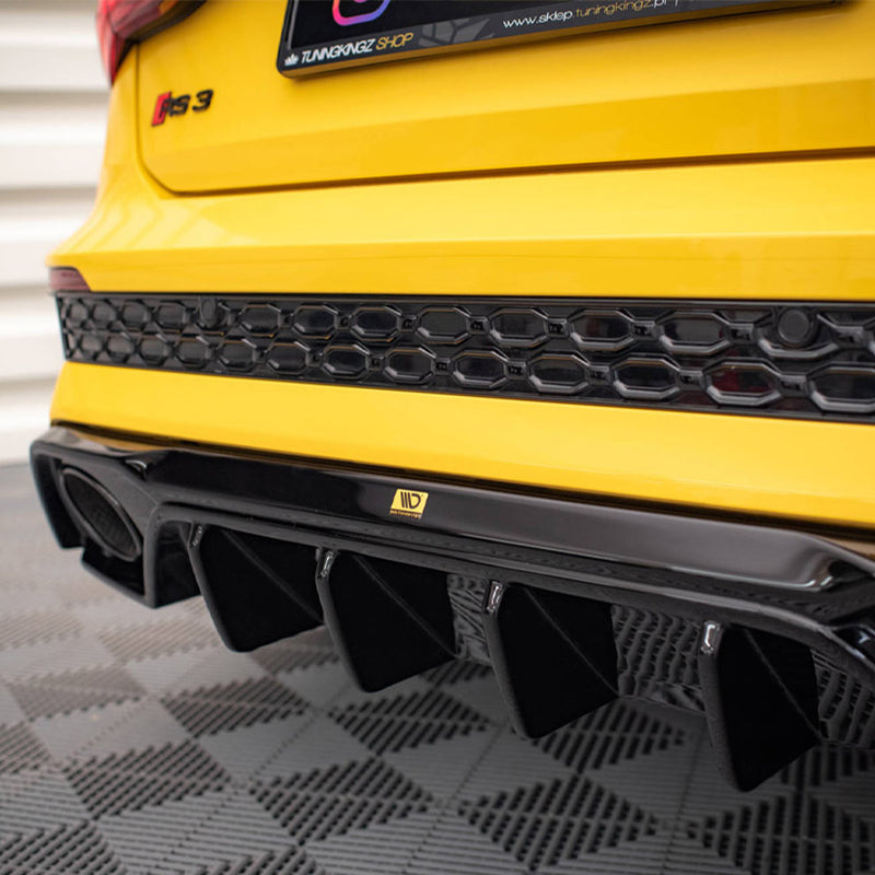 Maxton Design Audi 8Y RS3 Aggressive Rear Diffuser In Gloss Black
