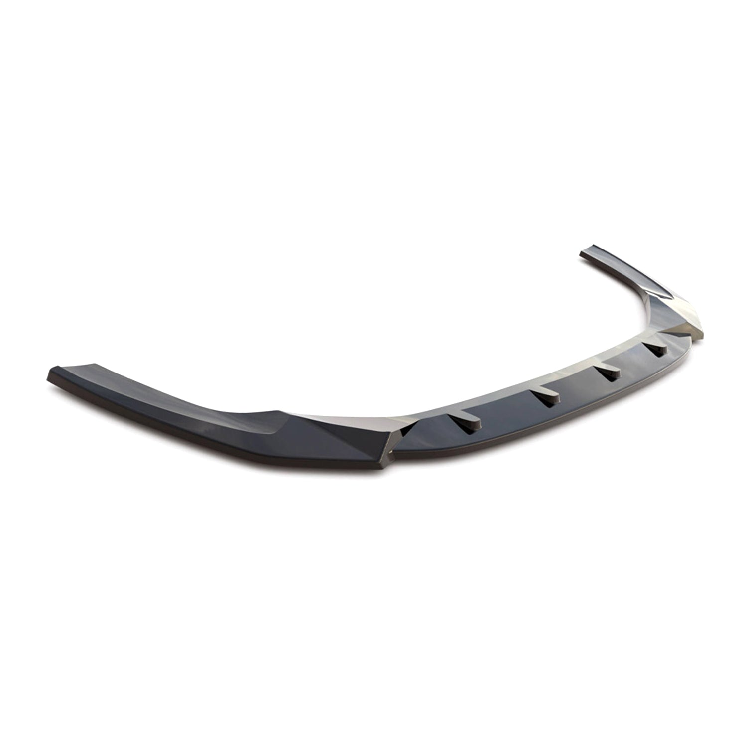 Maxton Design Audi RS3 8Y V1 Front Splitter In Gloss Black On White Background