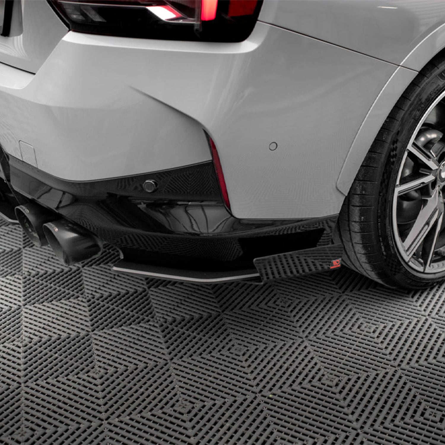 Maxton Design BMW G42 M240i Street Pro Rear Side Splitters With Flaps In Black