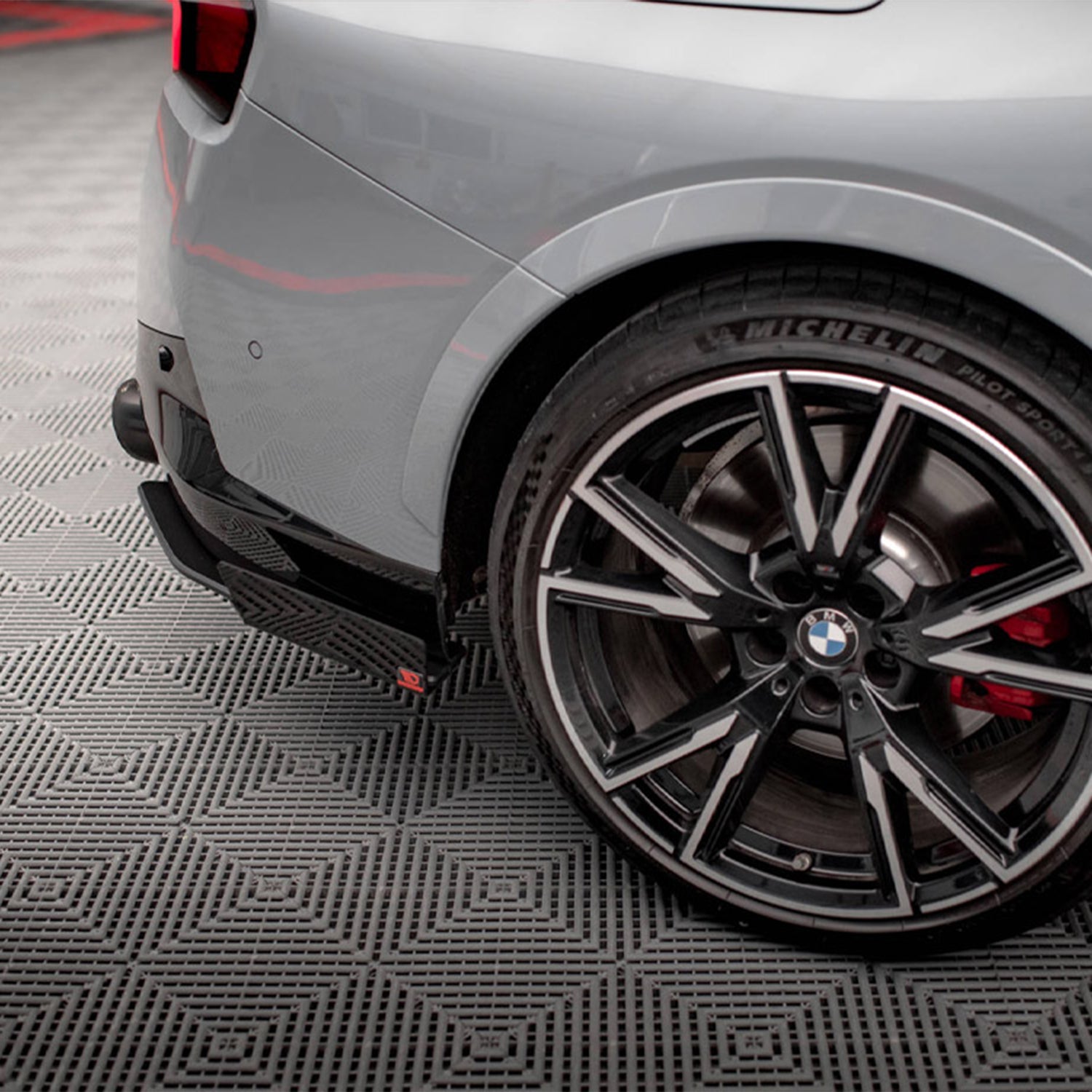 Maxton Design BMW G42 M240i Street Pro Rear Side Splitters With Flaps In Black