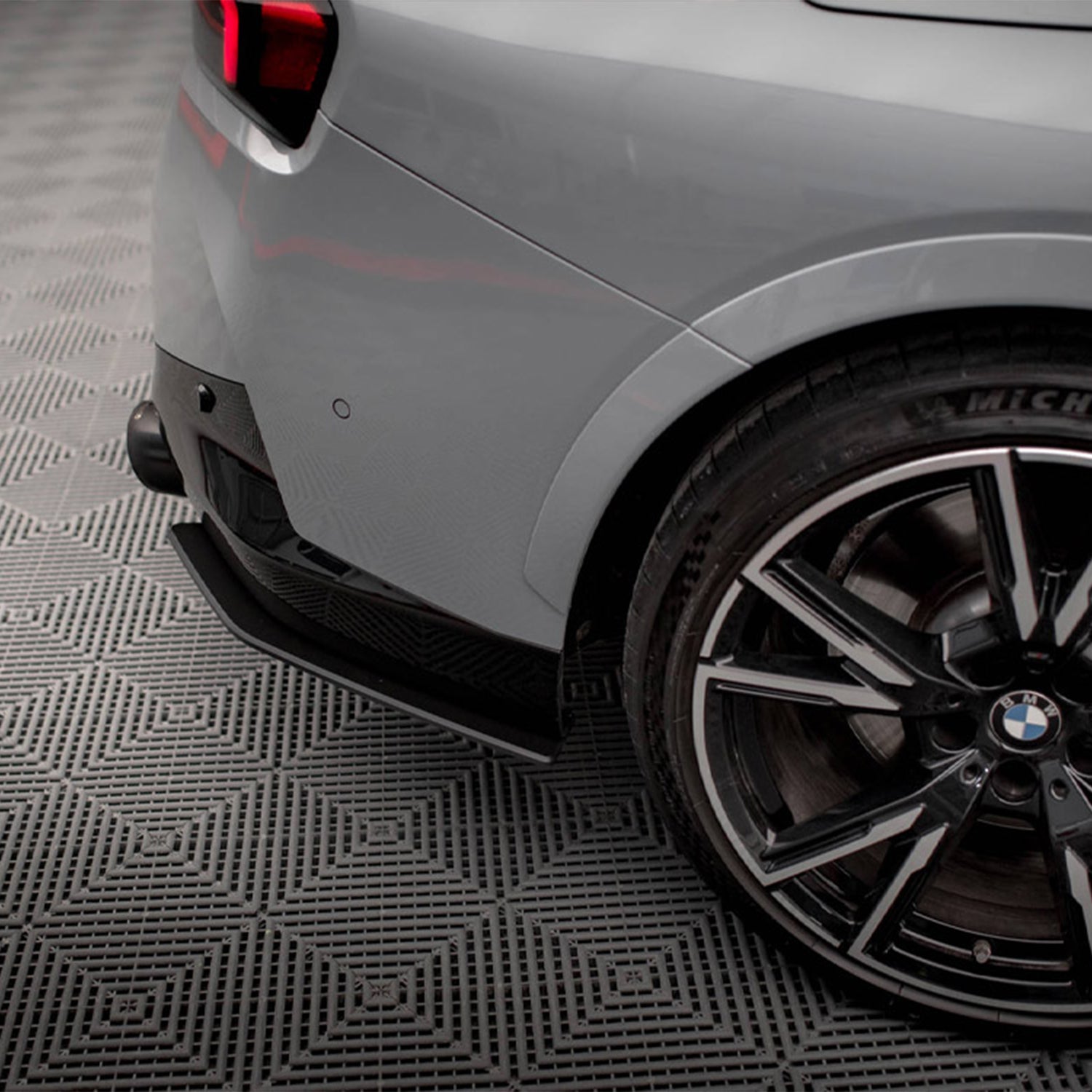 Maxton Design BMW G42 M240i Street Pro Rear Side Splitter In Black