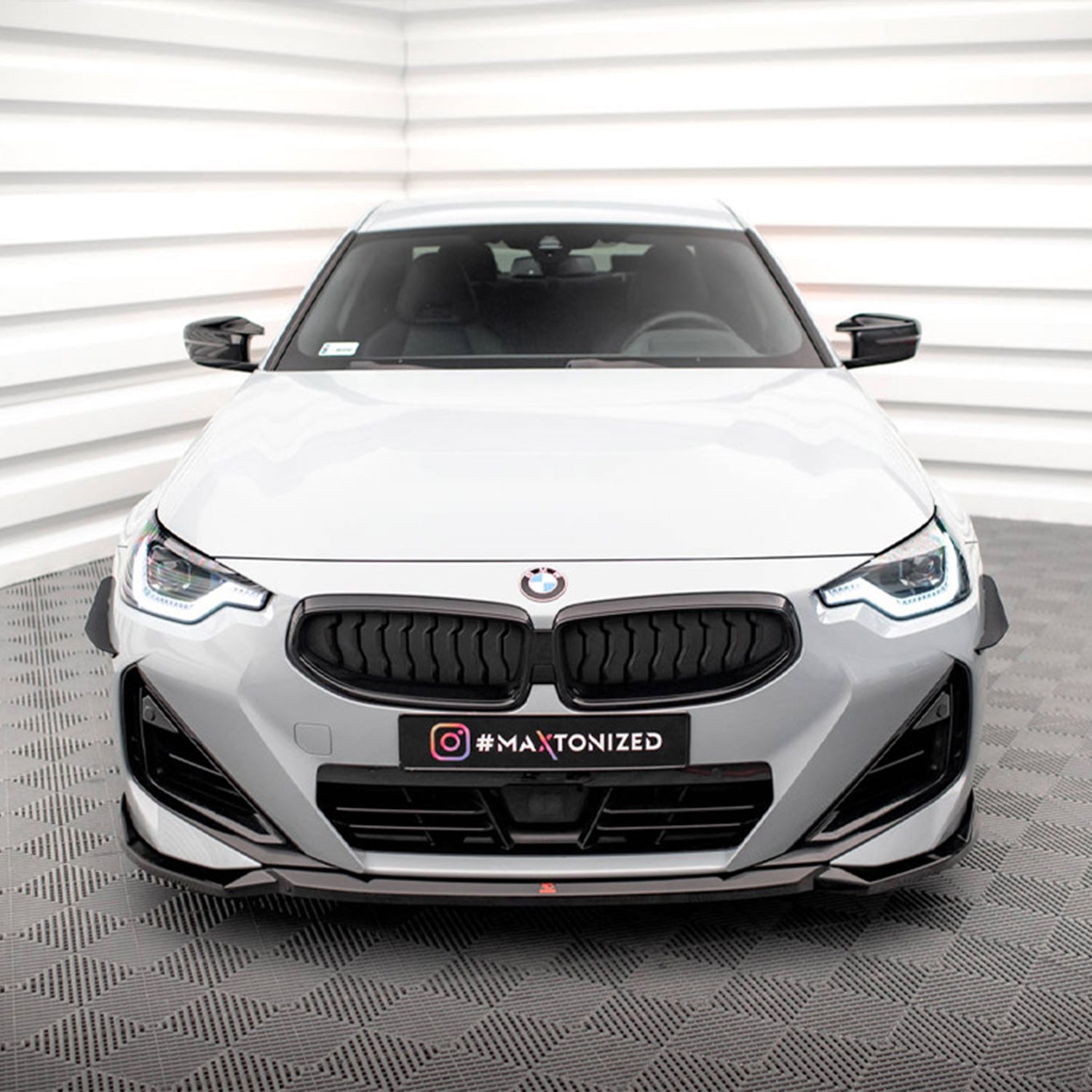 Maxton Design BMW G42 M240i Front Splitter V1 In Gloss Black