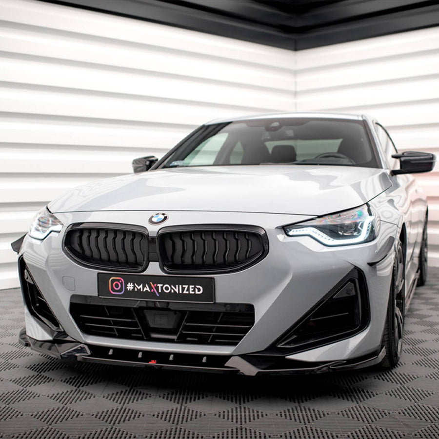 Maxton Design BMW G42 M240i V2 Gloss Black Front Splitter
