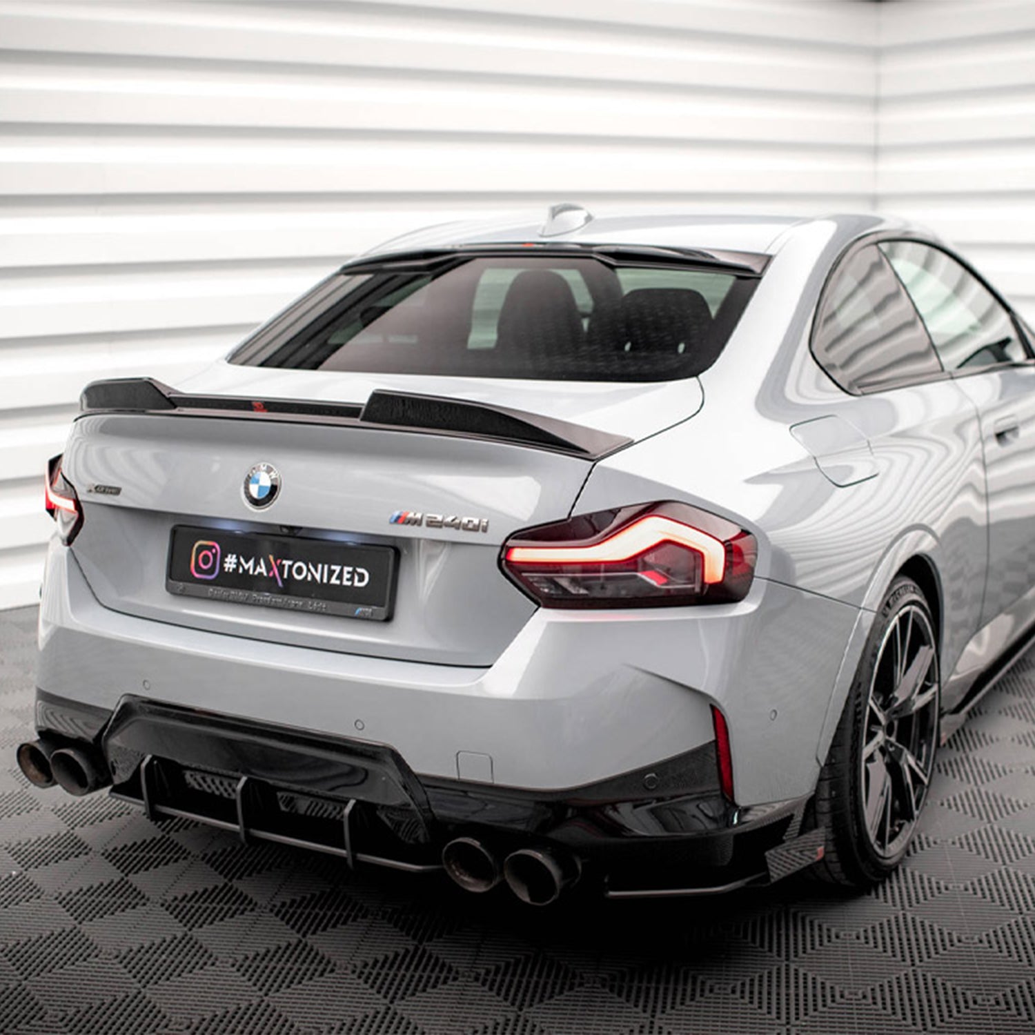 Maxton Design BMW G42 M240i Rear Spoiler In Gloss Black