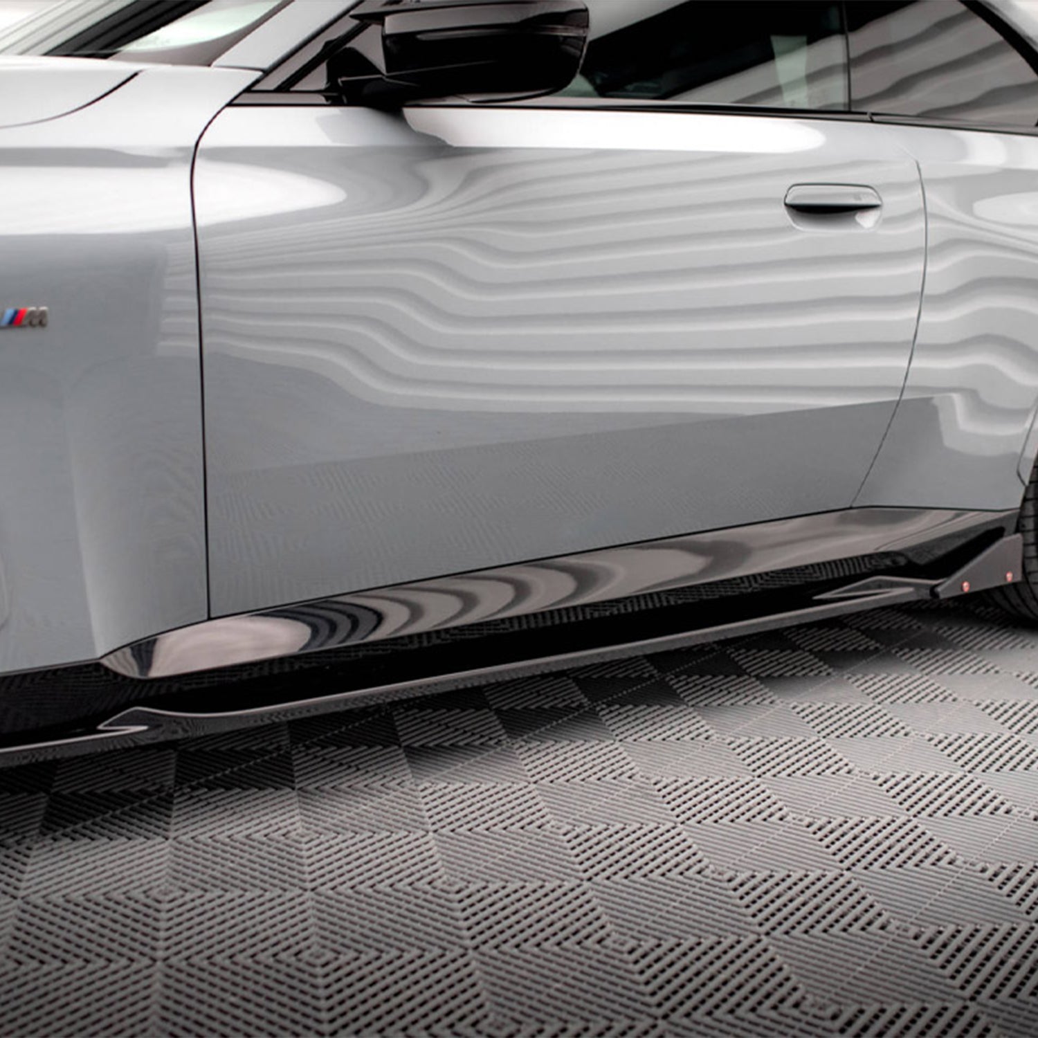 Maxton Design BMW G42 M240i V2 Side Skirts With Flaps In Gloss Black