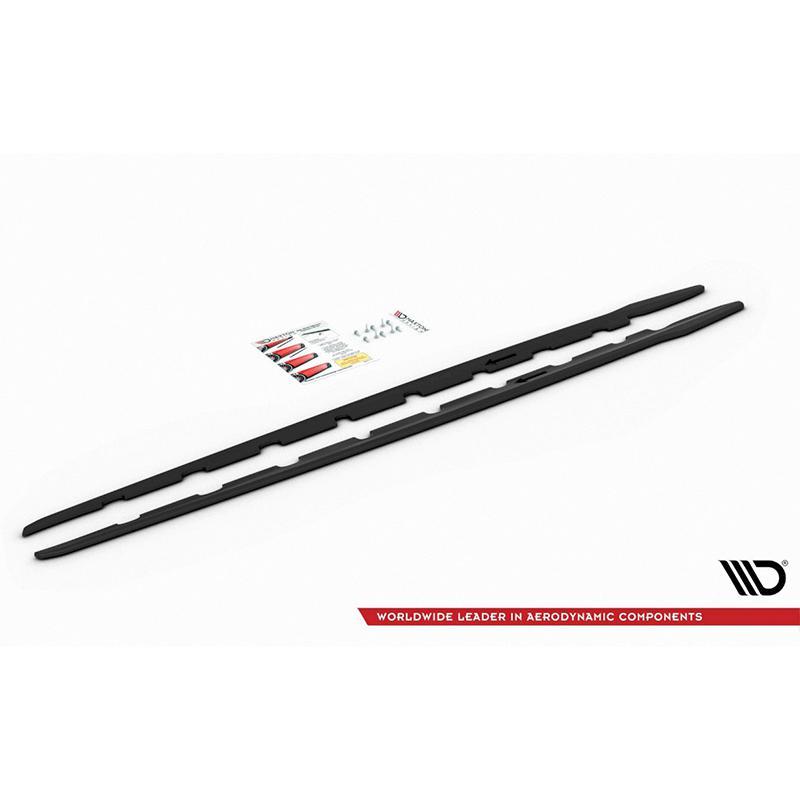 Maxton Design Side Skirts Diffusers V2 BMW 1 Series F40 M135I/ M-Sport Black-R44 Performance