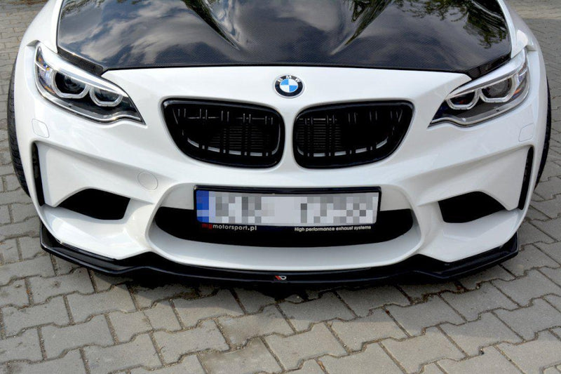 Maxton Front Splitter BMW M2 F87 (2016-) In Gloss Black-R44 Performance