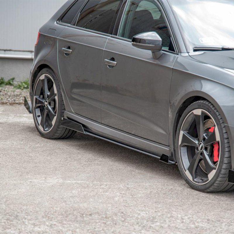 Maxton Racing Side Skirt Splitters (+Flaps) Audi RS3 8V Sportback (2015-2016)-R44 Performance