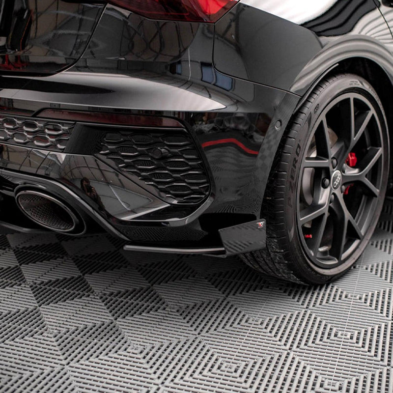 Maxton Rear Side Flaps Audi RS3 Sportback 8Y (2020-) in Gloss Black-R44 Performance