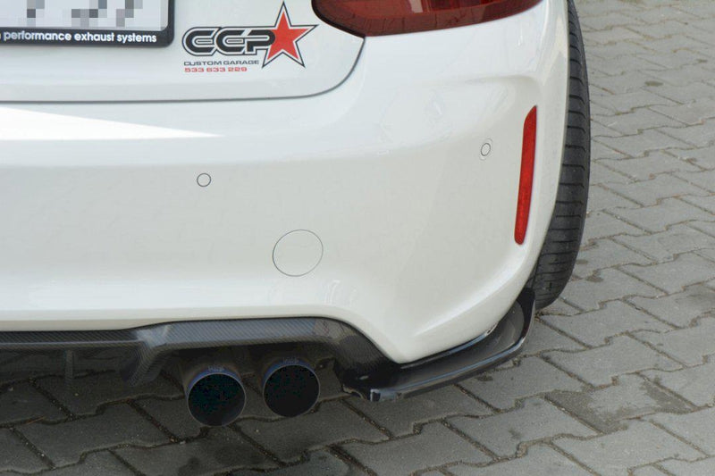 Maxton Rear Side Splitters BMW M2 F87 (2016-) In Gloss Black-R44 Performance
