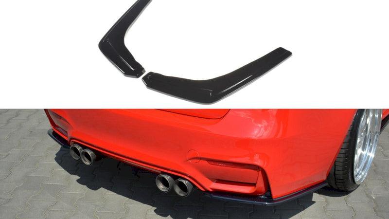Maxton Rear Side Splitters V.1 BMW M3 F80 (2014-18) Gloss Black-R44 Performance