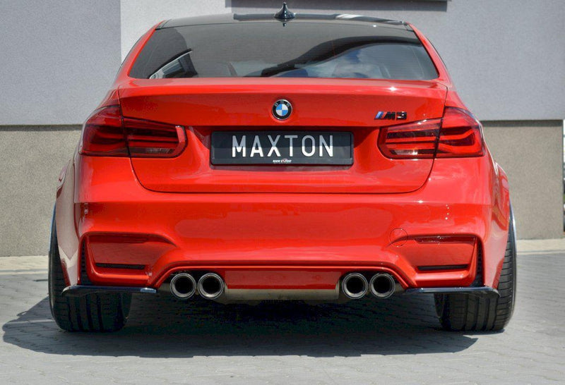 Maxton Rear Side Splitters V.1 BMW M3 F80 (2014-18) Gloss Black-R44 Performance