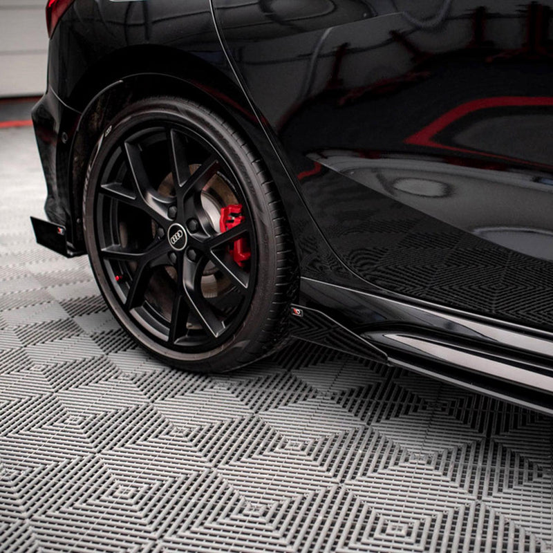 Maxton Side Flaps Audi RS3 Sportback 8Y (2020-) in Gloss Black-R44 Performance