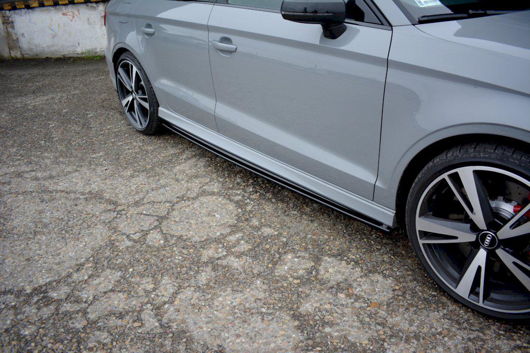 Maxton Side Skirts Diffusers Audi RS3 8V Facelift Sedan (2017-20)-R44 Performance