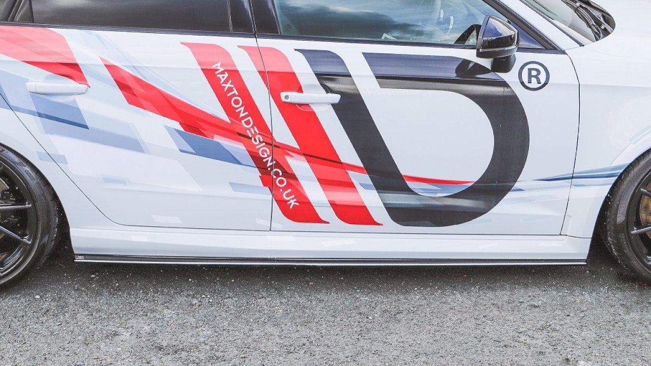 Maxton Side Skirts Diffusers Audi RS3 8V Facelift Sportback (2017-2020)-R44 Performance